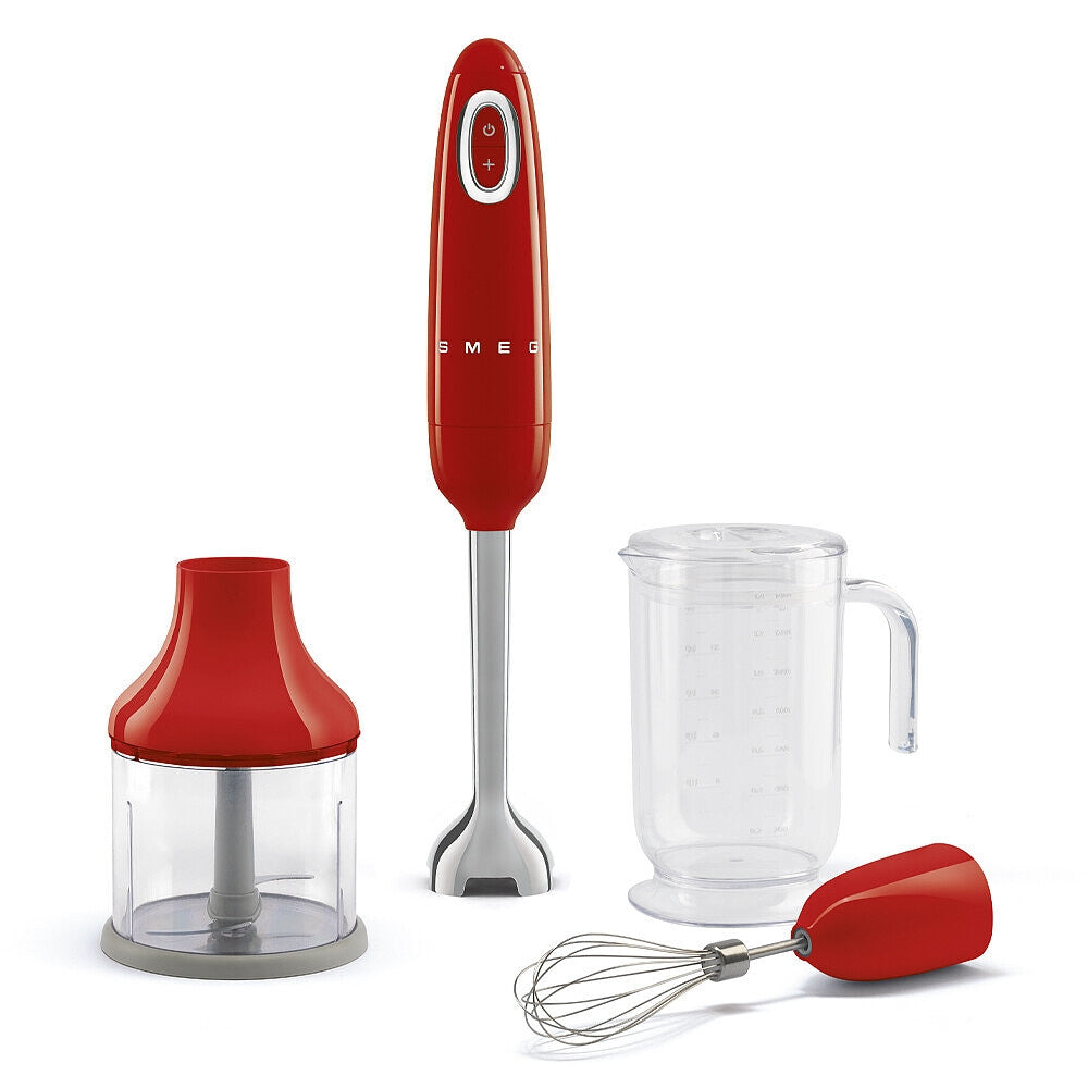 Smeg HBF03 stavmixer med tillbehör röd