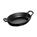 Staub oval ugnsform gjutjärn 21 cm Svart